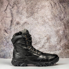 Тактичні чоловічі черевики Kindzer шкіряні натуральне хутро 47 чорні - зображення 6