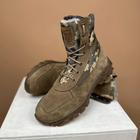 Тактичні чоловічі черевики Kindzer шкіряні натуральне хутро 50 койот - зображення 4
