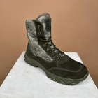 Тактические мужские ботинки Kindzer кожаные натуральный мех 46 олива - изображение 2