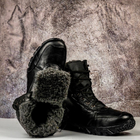 Тактические женские ботинки Kindzer кожаные натуральный мех 37 чёрные - изображение 3