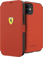 Etui z klapką Ferrari Book On Track Perforated do Apple iPhone 12 mini Red (3700740492574) - obraz 1