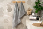 Набор 2 махровых полотенца Ardesto для ванной 50х90+70х140 см Lotus Серый (ART2357SG) - изображение 8