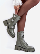 Жіночі черевики високі S.Barski MR870-61 38 Зелені (5905677936988) - зображення 3