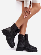 Жіночі зимові черевики високі Zeva 37 Чорні (5905677935776) - зображення 4