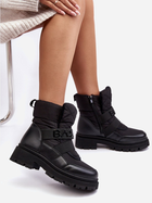 Жіночі зимові черевики високі Zeva 39 Чорні (5905677935790) - зображення 6