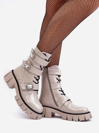 Жіночі зимові черевики високі S.Barski MR870-61 36 Світло-сірі (5905677937268) - зображення 4