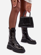 Жіночі зимові черевики високі S.Barski MR870-72 38 Черные (5905677936865) - зображення 6