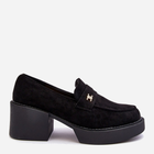 Loafersy damskie na obcasie Afnira 39 Czarne (5905677935318) - obraz 1