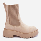 Жіночі зимові черевики високі Rewam 39 Бежеві (5905677922837) - зображення 1