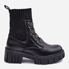 Жіночі зимові черевики високі Kasseis 39 Чорні (5905677922776) - зображення 1