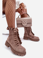 Жіночі зимові черевики високі Nacelle 41 Темно-бежеві (5905677931662) - зображення 4