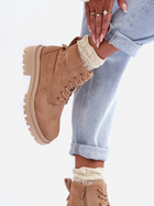 Жіночі зимові черевики низькі Alden 40 Темно-бежеві (5905677918434) - зображення 5