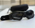 Тактическая маска - очки Tactic баллистическая маска revision защитные очки со сменными линзами Черный (tac-mask-black) - изображение 4