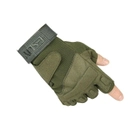Тактические перчатки беспалые Олива - изображение 1