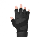 Тактические перчатки беспалые Черные - изображение 3