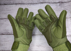 Тактические перчатки Oakley зимние утепленные с флисом полнопалые олива XL - изображение 2