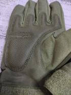 Тактические перчатки Oakley зимние утепленные с флисом полнопалые олива XXL - изображение 3