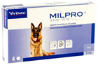Virbac Milpro (Милпро) Антигельминтные 4 таблетки для собак (более 5 кг)