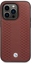 Панель BMW Leather Diamond Pattern MagSafe для Apple iPhone 14 Pro Бордовий (3666339088927) - зображення 2