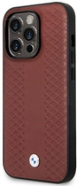 Etui plecki BMW MagSafe Leather Diamond Pattern do Apple iPhone 14 Pro Max Burgundy (3666339088934) - obraz 1