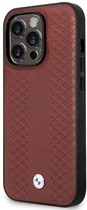 Панель BMW MagSafe Leather Diamond Pattern для Apple iPhone 14 Pro Max Бордовий (3666339088934)