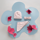 Czapka przejściowa dziecięca Pinokio Romantic Bonnet 45-47 cm Pink-Print (5901033288104) - obraz 4