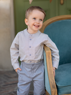 Дитяча сорочка для хлопчика Pinokio Charlie Shirt 74-76 см Сіра (5901033293559) - зображення 3