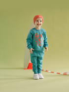 Bluza bez kaptura chłopięca Pinokio Orange Flip Sweatshirt 80 cm Turkusowa (5901033307164) - obraz 2
