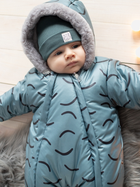 Jednoczęściowy kombinezon zimowy dla niemowląt Pinokio Winter Warm Overall 56 cm Green-Stripes (5901033290084) - obraz 3