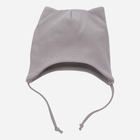 Чепчик Pinokio Hello Wrapped Bonnet 42-44 см Grey (5901033291623) - зображення 1