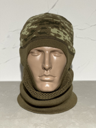 Балаклава шапка 2в1 утепленная военная Пиксель/Камуфляж - изображение 3