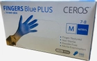 Нітрилові рукавички міцні 5 грам CEROS Fingers Blue PLUS розмір M 100 шт/уп - изображение 2