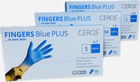 Нітрилові рукавички міцні 5 грам CEROS Fingers Blue PLUS розмір M 100 шт/уп - изображение 3