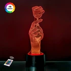 Нічник-світильник 3D "Роза в руці" 26х7 см 3DTOYSLAMP (2000002619727)