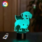 Ночник-светильник 3D "Такса" 3DTOYSLAMP 26х16 см 000262256