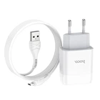 СЗУ Hoco C73A Glorious 2.4A (2USB-A) + кабель USB to MicroUSB Белый