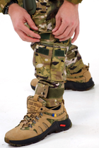 Зимові військові тактичні штани мультикам камуфляж із регульованими наколінниками SPARTAN 64 - зображення 3