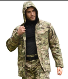 Тактическая куртка Han-Wild M65 с капюшоном размер XL мультикам Осень-Весна - изображение 9
