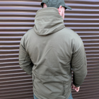Мужская Демисезонная Куртка Soft Shell до - 5 °C олива / Верхняя одежда с регулируемыми манжетами размер L - изображение 3