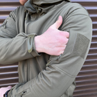 Мужская Демисезонная Куртка Soft Shell до - 5 °C олива / Верхняя одежда с регулируемыми манжетами размер L - изображение 7