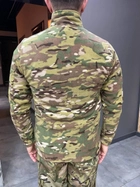 Армійська Кофта флісова Special, тепла, розмір L, Мультикам, шеврони та кишені на рукавах - зображення 5