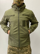 Армійська куртка SoftShell водонепроникна, тепла, колір олива, M - зображення 5