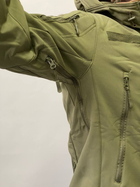 Армійська куртка SoftShell водонепроникна, тепла, колір олива, M - зображення 8
