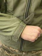 Армійська куртка SoftShell водонепроникна, тепла, колір олива, M - зображення 14