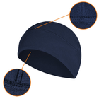 Флісова зимова шапка тактична Camotec Beanie 2.0 Himatec Pro Синя S - зображення 4