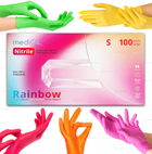 Рукавички нітрилові MediOk, щільність 3.8 г. - різнокольорові Rainbow (100 шт) - зображення 4