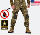 Зимние военные тактические штаны мультикам камуфляж с регулируемыми наколенниками SPARTAN 58 - изображение 1