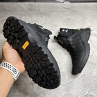 Мужские кожаные Ботинки на меху черные / Зимняя обувь на резиновой подошве размер 44 - изображение 6