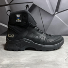 Мужские кожаные Ботинки на меху черные / Зимняя обувь на резиновой подошве размер 44 - изображение 8