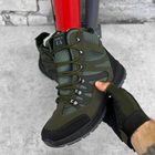 Мужские зимние Ботинки на меху / Утепленные Берцы с Усиленным носком олива размер 44 - изображение 3